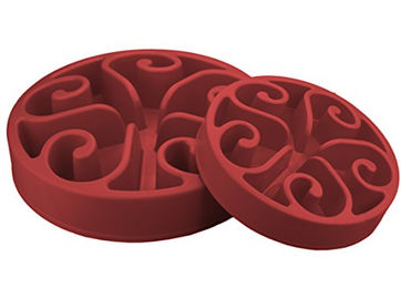 Eat Slow Live Longer Anti-Schlingnapf Slow Feeder aus Silikon Rot Klein - 1 Stk. – Bild 1 von 4