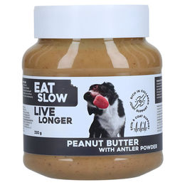Produktbild von Eat Slow Live Longer Erdnussbutter mit Kollagenpulver Funktionssnack für Gelenke Haut Fell und Verdauung 330 g