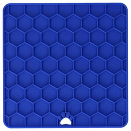 Eat Slow Live Longer Fun & Relax Leckmatte für Hunde aus Silikon Blau 23 x 19 cm – Bild 1 von 11