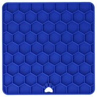 Produktbild von Eat Slow Live Longer Fun & Relax Leckmatte für Hunde aus Silikon Blau 23 x 19 cm