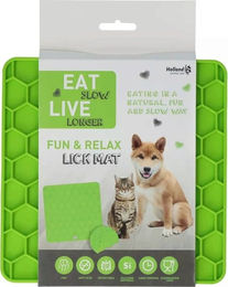 Eat Slow Live Longer Fun & Relax Schleckmatte für Hunde aus Silikon Grün XS Mini – Bild 1 von 7