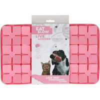 Produktbild von Eat Slow Live Longer Leckmatte Flower Rosa aus Silikon 21 x 34 cm