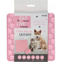Produktbild von Eat Slow Live Longer Leckmatte Fun & Relax aus Silikon für Hunde Rosa
