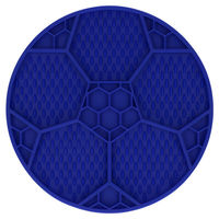 Produktbild von Eat Slow Live Longer Leckmatte Fußball Blau aus Silikon Ø 22 cm