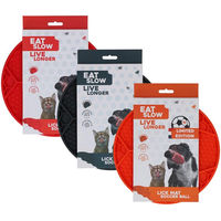 Produktbild von Eat Slow Live Longer Leckmatte Fußball Orange Ø 22 cm aus Silikon