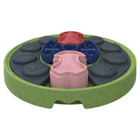 Produktbild von Eat Slow Live Longer Puzzle Disc Intelligenzspielzeug für Hunde mit Slow Feeder Funktion aus Kunststoff in Grün oder Bunt 33,8 x 29,3 x 9,5 cm