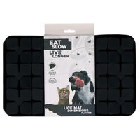 Produktbild von Eat Slow Live Longer Schleckmatte Flower Grau aus Silikon 21 x 34 cm