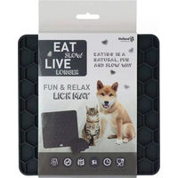 Produktbild von Eat Slow Live Longer Schleckmatte für Hunde aus Silikon Grau