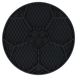 Eat Slow Live Longer Schleckmatte Fußball aus Silikon für Hunde Schwarz Ø 22 cm – Bild 1 von 7