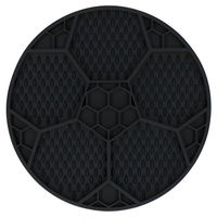 Produktbild von Eat Slow Live Longer Schleckmatte Fußball aus Silikon für Hunde Schwarz Ø 22 cm