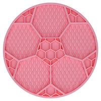 Produktbild von Eat Slow Live Longer Schleckmatte Fußball Rosa aus Silikon für Hunde