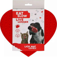Produktbild von Eat Slow Live Longer Schleckmatte Lovely Heart in Herzform aus Silikon Rot