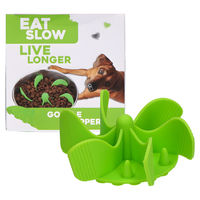 Produktbild von Eat Slow Live Longer Slow Feeder Anti-Schlingeinsatz aus Silikon für Hunde und Katzen Grün Größe M