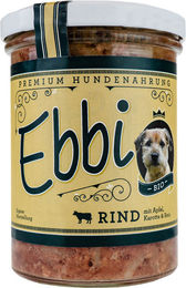 Ebbi BIO Hundefutter Rind mit Rindfleisch Apfel Karotte und Reis 400g Glas – Bild 1 von 1