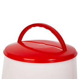 EBERTH Geflügel Futterautomat für Hühner aus Kunststoff in Rot mit 1,5 kg Kapazität - 1,5 kg – Bild 1 von 3