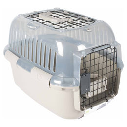 Ebi Adventurer Transportbox für Hunde und Katzen aus Kunststoff Transparent Grau Größe M/L – Bild 1 von 2