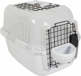 Produktbild von Ebi Adventurer Transportbox für Hunde und Katzen aus Kunststoff transparent weiß