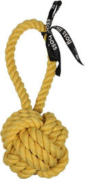Ebi Are You Knots Hundespielzeug Ball aus Baumwolle mit Schlaufe und Schnalle Gelb 37 cm - 37 cm – Bild 1 von 2
