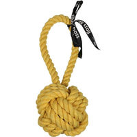 Produktbild von Ebi Are You Knots Hundespielzeug Ball aus Baumwolle mit Schlaufe und Schnalle Gelb 37 cm - 37 cm