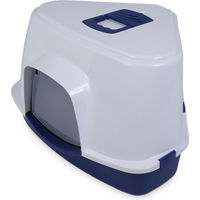 Produktbild von ebi Ecktoilettenhaus Canto Jumbo Haubentoilette für Katzen Blau Transparent aus Kunststoff