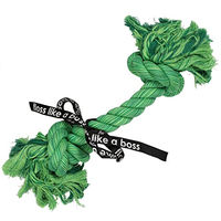 Produktbild von EBI Hundespielzeug Do You Even Floss Dawg Spielseil mit 2 Knoten aus Baumwolle Grün 40 cm - 40 cm