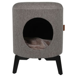EBI Katzenhöhle Louis aus Stoff in Beige und Grau – Bild 1 von 2