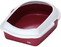 Ebi Katzentoilette Space M offene Schalentoilette aus Kunststoff in Rot – Bild 1 von 2