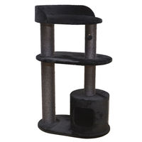 Produktbild von EBI Kratzbaum Bedford 127 für Katzen in Schwarz mit Plüsch