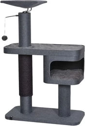 Ebi Kratzbaum Katla für Katzen in Anthrazit mit Hängematte und Plüsch 85 x 42,5 x 128 cm – Bild 1 von 7