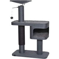 Produktbild von Ebi Kratzbaum Katla für Katzen in Anthrazit mit Hängematte und Plüsch 85 x 42,5 x 128 cm