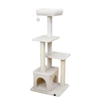 Produktbild von EBI Kratzbaum Oklahoma für Katzen in Beige mit Plüschbezug 49x40x120cm