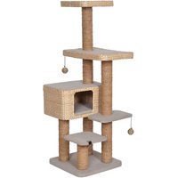 Produktbild von Ebi Kratzbaum Palawan für Katzen in Braun mit Bananenblatt-Design