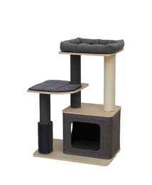 EBI Kratzbaum Tapei aus Holz in Beige und Grau – Bild 1 von 3