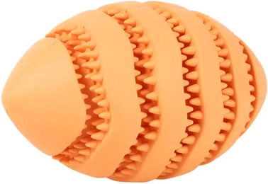 Produktbild von Ebi Nibble Me Rugby Hundefutterspielzeug aus Naturkautschuk Orange Größe L