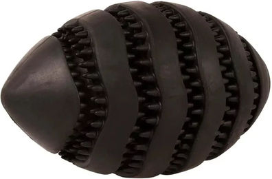 Produktbild von Ebi Nibble Me Rugby Hundefutterspielzeug aus Naturkautschuk Schwarz Größe L