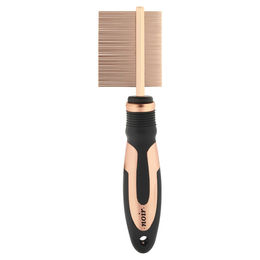 Ebi Noir Doppelkamm für Hunde aus Edelstahl in Schwarz und Silber 22,5 x 5 cm – Bild 1 von 2