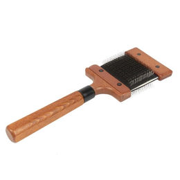 EBI Noir Japandi Duo-Slickerbürste für Hunde aus Holz in Schwarz und Braun – Bild 1 von 2