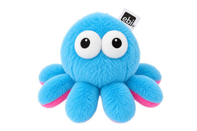 Ebi Wanna Play Katzenspielzeug Tintenfisch Oktopus aus Plüsch mit Glöckchen Blau 8x4,5cm – Bild 1 von 1