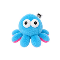 Produktbild von Ebi Wanna Play Katzenspielzeug Tintenfisch Oktopus aus Plüsch mit Glöckchen Blau 8x4,5cm