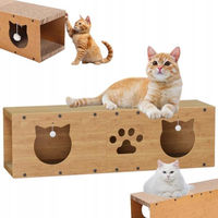 Produktbild von ECARLA Katzenkratzbaum mit Katzenhaus und Spielzeug 100x29x30cm CAT20