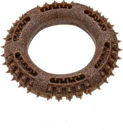 Produktbild von ECOMFY Woody Ring Kauspielzeug aus Holz Braun 13cm für Hunde aller Größen