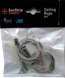 Produktbild von ECONLUX CONNECT Deckenabhängung SunStrip Modelle Ceiling Rope Seillänge 2x 2,5 m Silber
