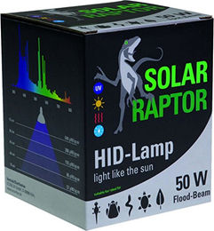 ECONLUX UVB-Kompaktlampe SolarRaptor HID-Strahler für Reptilien 50 Watt Schwarz – Bild 1 von 3