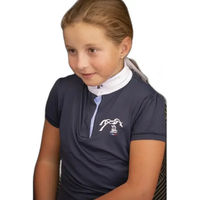 Produktbild von Eden By Penelope Reitshirt für Kinder in Blau und Weiß aus Polyamid