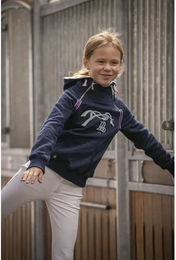 Produktbild von Eden By Penelope Sweatshirt mit doppeltem Reißverschluss für Kinder aus Baumwolle Blau Größe 6 Jahre