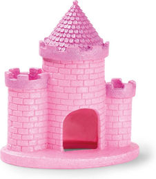 Eden Prinzessinnenschloss Aquariumdekoration als Figur und Höhle für Fische in Rosa und Bunt – Bild 1 von 2