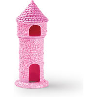 Produktbild von Eden Prinzessinnenturm Aquariumdekoration als Höhle für Süßwasserfische in Rosa Pink Lila