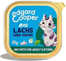 Edgard & Cooper Bio Hundepaté mit Lachs und Huhn für Adult 16x85g - 16 x 85 g – Bild 1 von 3