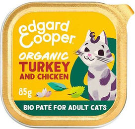 Edgard & Cooper Bio Katzenpastete Truthahn und Huhn für erwachsene Katzen 16 x 85 g – Bild 1 von 3