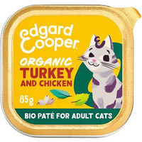 Produktbild von Edgard & Cooper Bio Katzenpastete Truthahn und Huhn für erwachsene Katzen 16 x 85 g